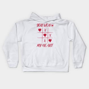 You Won My Heart Love Valentine Kids Hoodie